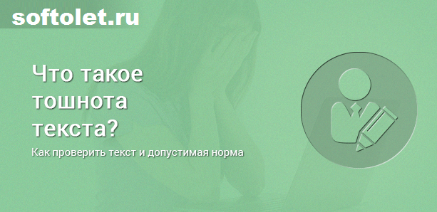 проверка тошнотности текста